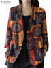 Women's Cotton Printed Long-Sleeve Blazer