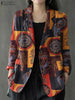 Women's Cotton Printed Long-Sleeve Blazer