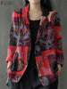 Women's Cotton Printed Long-Sleeve Blazer