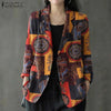 Women's Cotton Printed Long-Sleeve Blazer