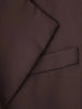 Women's Reddish-Brown Slim-Fit Double-Breasted Blazer with Notched Lapels