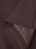 Women's Reddish-Brown Slim-Fit Double-Breasted Blazer with Notched Lapels