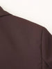 Women's Reddish-Brown Slim-Fit Double-Breasted Blazer with Notched Lapels