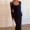 Women's Two-Piece Suit with a Double-Breasted Blazer and a Long Skirt