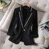 Women's Summer 's Blazer Diamond-Encrusted Sunscreen White Suit Thin Blazer Tops5XL