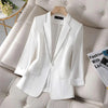 Women's Summer 's Blazer Diamond-Encrusted Sunscreen White Suit Thin Blazer Tops5XL