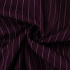 Women's Burgundy Pinstripe Blazer with Notched Lapels and Long Sleeves