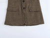 Women's Brown Plaid Single-Breasted Blazer Jacket for Winter