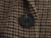 Women's Brown Plaid Single-Breasted Blazer Jacket for Winter