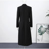 Women's Long-Sleeve Blazer Coat with Shoulder Pads in a Long or Short Fit