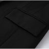 Women's Long-Sleeve Blazer Coat with Shoulder Pads in a Long or Short Fit