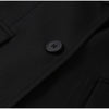 Women's Long-Sleeve Blazer Coat with Shoulder Pads in a Long or Short Fit