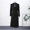 Women's Long-Sleeve Blazer Coat with Shoulder Pads in a Long or Short Fit