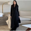 Women's Long-Sleeve Blazer Coat with Shoulder Pads in a Long or Short Fit