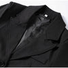 Women's Long-Sleeve Blazer Coat with Shoulder Pads in a Long or Short Fit