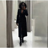 Women's Long-Sleeve Blazer Coat with Shoulder Pads in a Long or Short Fit