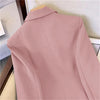 Women's Long-Sleeve Blazer with Double-Breasted Design