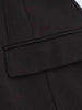Women's Black Commute Blazer with a Deep V-Neck and Cinched Waist