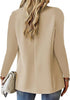 Women's Oversized Blazer Jacket with Notched Lapels and Long Sleeves in Six Colors