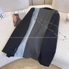 Women's Black Grey Atitching Contrast Blazer Autumn Retro Design Sense Silhouette Loose Thin Suit Top