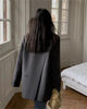 Women's Relaxed Blazer Coat with a Back Slit in Black Purple Gray or Raspberry