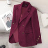 Women's Blazer with Double-Breasted Design