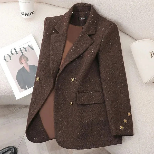 Women's Blazer with Double-Breasted Design