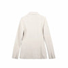 Women's Slim-Fit Single-Button Blazer with Pockets in Beige or Black