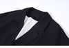 Women's Oversized Long-Sleeve Blazer with a Turn-Down Collar in Black or Apricot