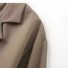 Women's Oversized Long-Sleeve Blazer with a Turn-Down Collar in Black or Apricot