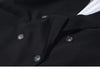 Women's Oversized Long-Sleeve Blazer with a Turn-Down Collar in Black or Apricot