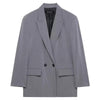 Women's Double-Breasted Blazer with Notched Lapels and Front Pockets