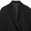 Women's Double-Breasted Blazer with Notched Lapels and Front Pockets