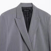 Women's Double-Breasted Blazer with Notched Lapels and Front Pockets