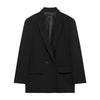 Women's Oversized Blazer with Long Sleeves in Black Gray or Army Green
