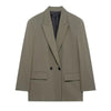 Women's Oversized Blazer with Long Sleeves in Black Gray or Army Green