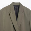 Women's Oversized Blazer with Long Sleeves in Black Gray or Army Green