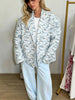 Women's Oversized Printed Blazer with Notched Lapels and a Loose Fit