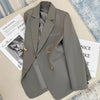 Women's Spring and Autumn Korean British Style Solid Blazer Clothing French Texture Small Suit