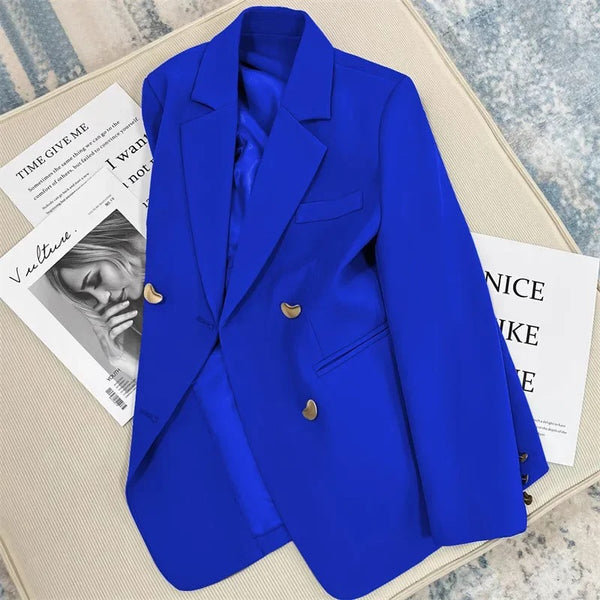 Women's Spring and Autumn Korean British Style Solid Blazer Clothing French Texture Small Suit
