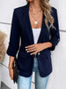 Women's Single-Button Blazer Cardigan with Long Sleeves in Eight Colors