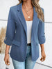 Women's Single-Button Blazer Cardigan with Long Sleeves in Eight Colors