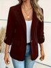 Women's Single-Button Blazer Cardigan with Long Sleeves in Eight Colors