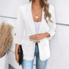 Women's Single-Button Blazer Cardigan with Long Sleeves in Eight Colors