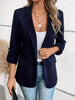 Women's Single-Button Blazer Cardigan with Long Sleeves in Eight Colors