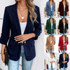 Women's Single-Button Blazer Cardigan with Long Sleeves in Eight Colors