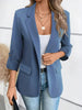 Women's Single-Button Blazer Cardigan with Long Sleeves in Eight Colors