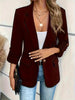 Women's Single-Button Blazer Cardigan with Long Sleeves in Eight Colors