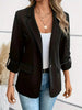 Women's Single-Button Blazer Cardigan with Long Sleeves in Eight Colors