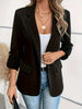 Women's Single-Button Blazer Cardigan with Long Sleeves in Eight Colors